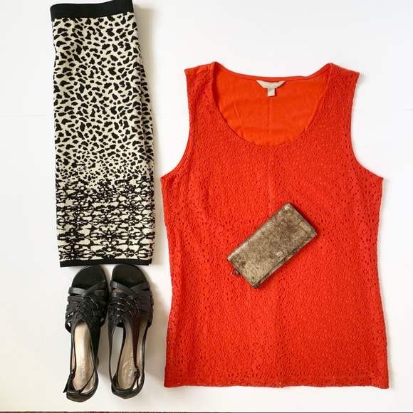 Velvet by Graham & Spencer Dresses & Skirts - Velvet Skinny Black and Cream Leopard Print Skirt